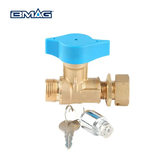 Bmag 3/4 Inch Anti Fraud Water Meter Brass Lockable Valve with Two Different Keys